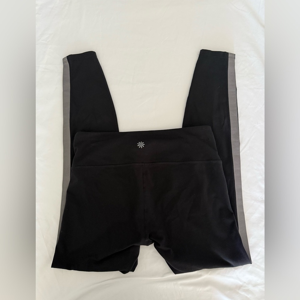 Athleta City‎ Limits Chaturanga Side Stripe leggings black Size Small